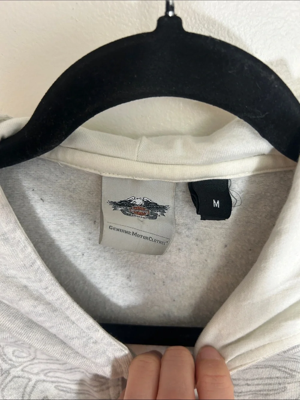 Harley Davidson Logo Hoodie Light Gray, women’s medium